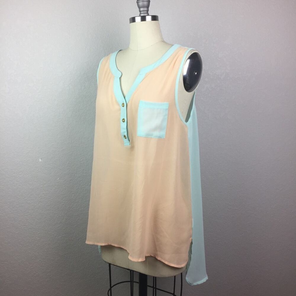• MINE • Sheer Blue Blouse